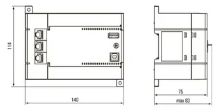 Габаритные размеры ПЛК110-30-ТЛ [М02]