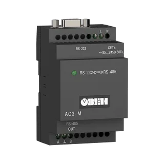 АС3-М преобразователь интерфейсов RS-232 <-> RS-485 с гальванической изоляцией