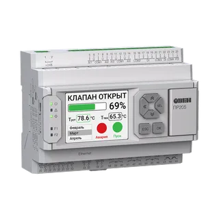 ПР205 программируемое реле с графическим дисплеем и Ethernet
