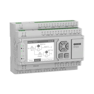 ПР205 программируемое реле с графическим дисплеем и Ethernet