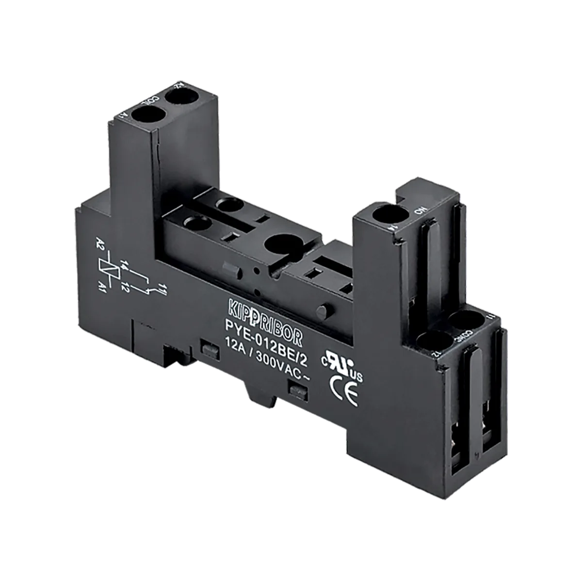 Монтажные колодки KIPPRIBOR PYF-012BE, PYF-022BE, PYF-112BE, PYF-122BE (для 1- и 2-контактных промежуточных реле серии MR)