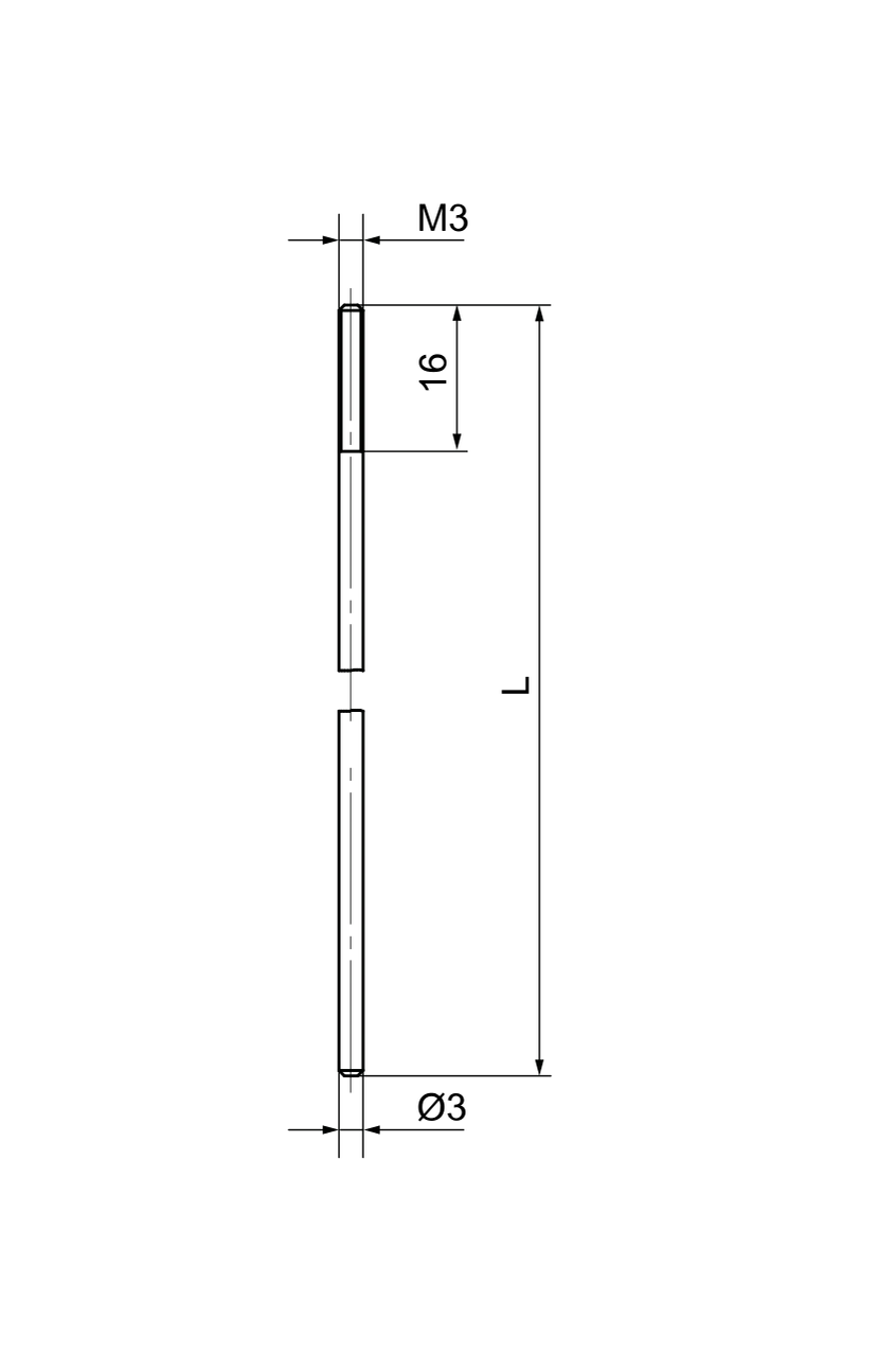Стержень М3